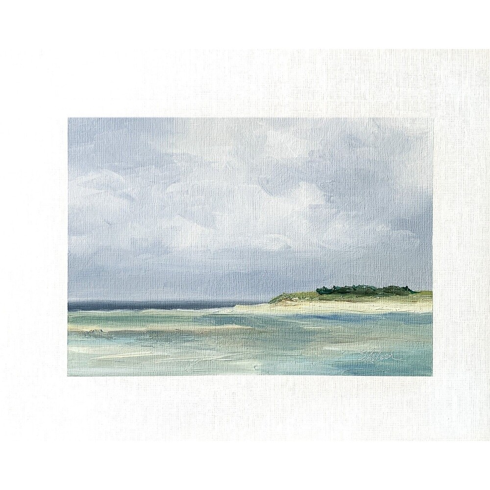 8x10 Original Oil Seascape Painting Impressionist Sandy Beach Coastal Art Signed